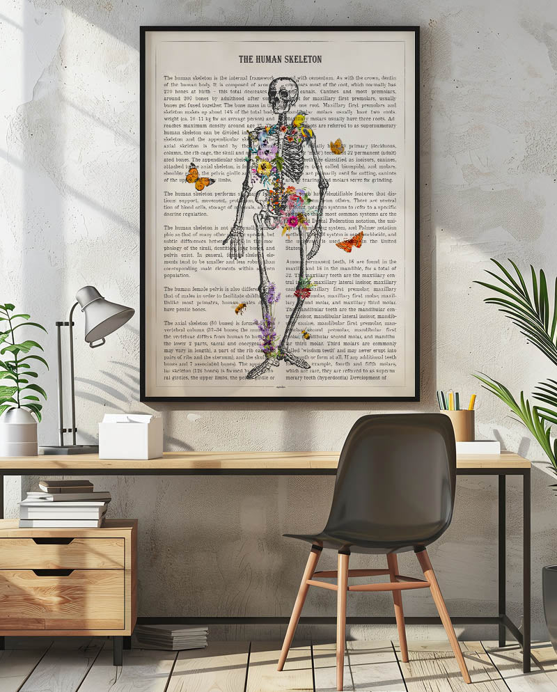 Human Skeleton Anatomy Print