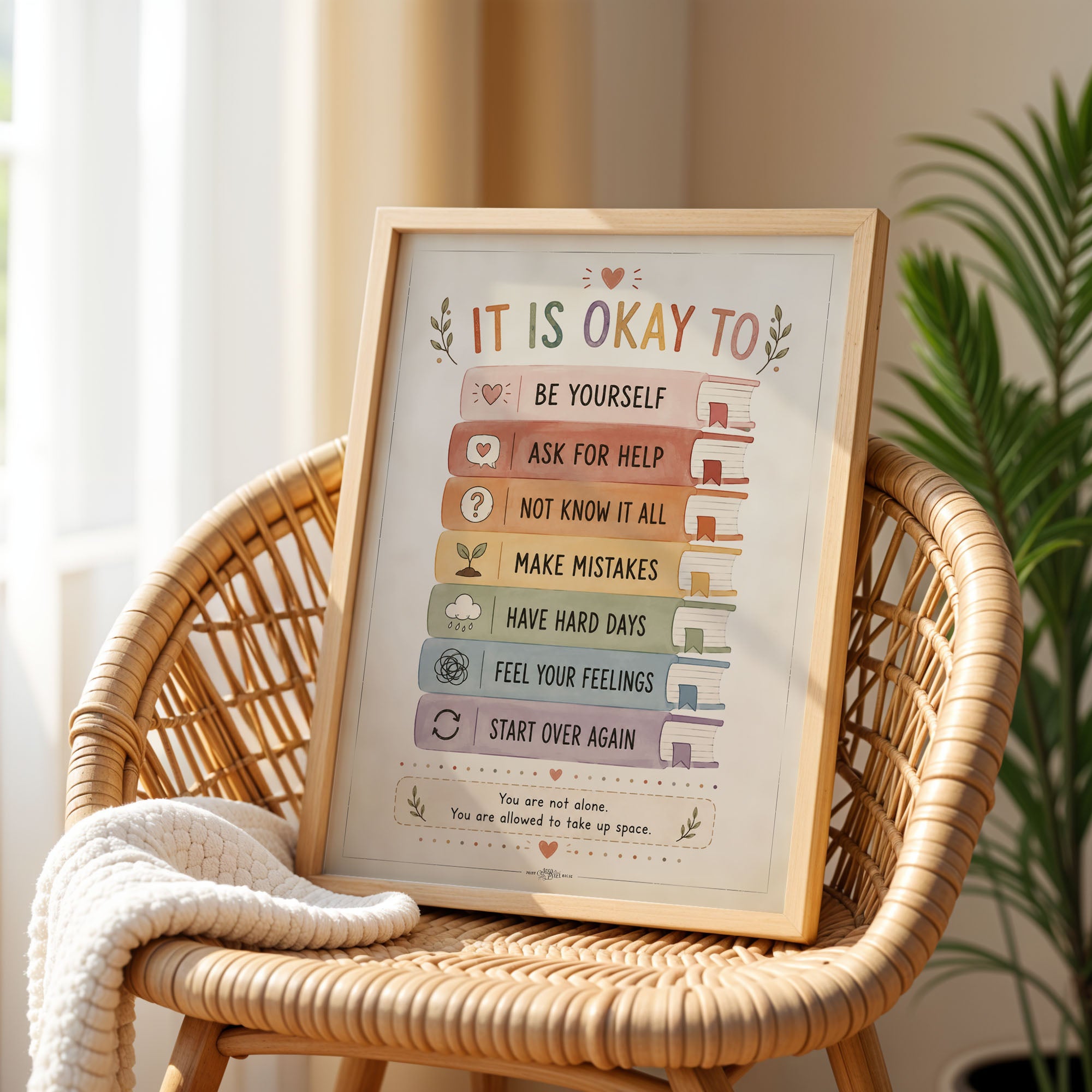 It Is Okay To Poster Classroom Counseling Affirmation Chart
