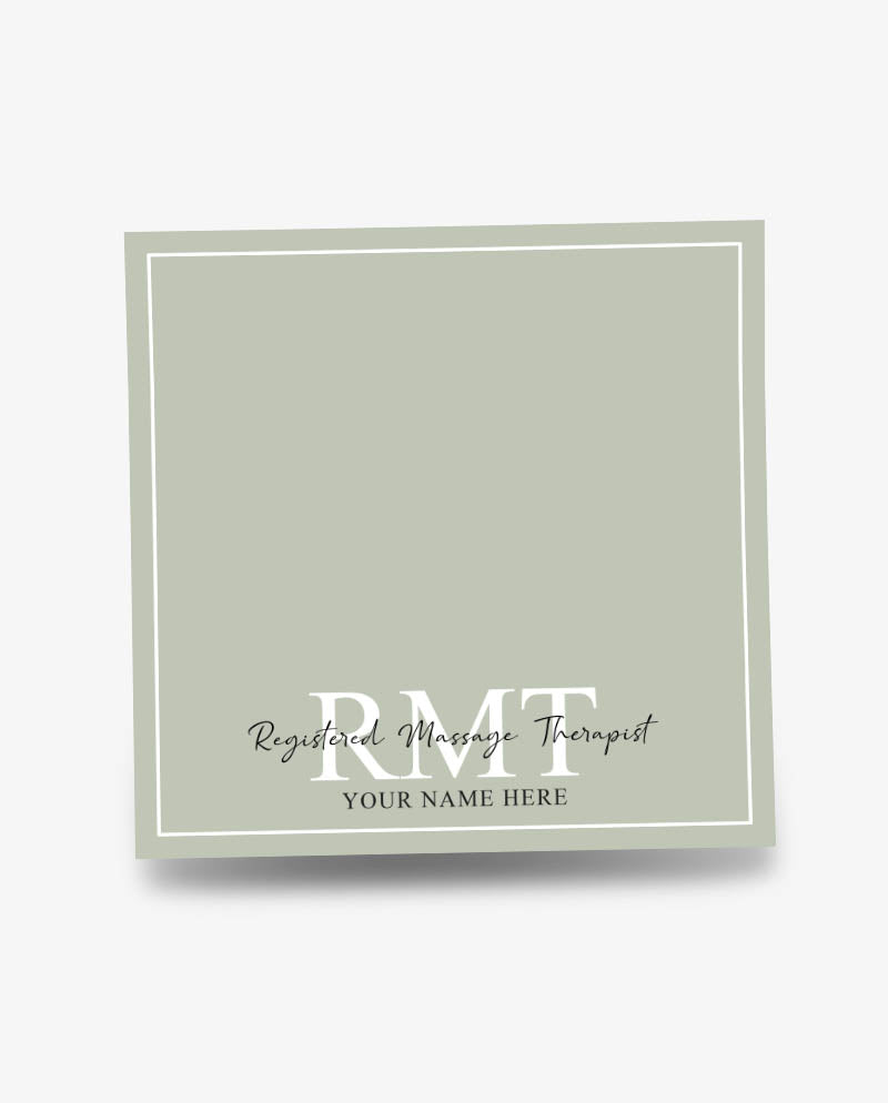 Personalized RMT Sticky Note Pad For Registered Massage Therapist - 50 Sheets