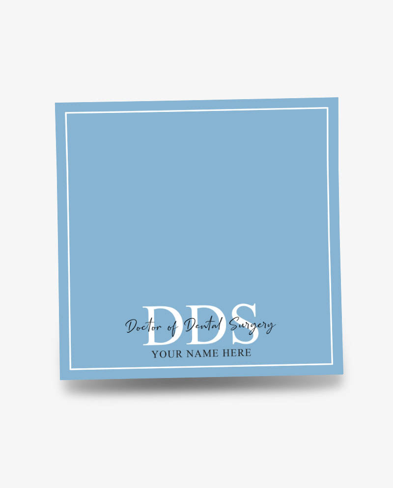 Personalized DDS Sticky Note Pad For Doctor of Dental Surgery - 50 Sheets