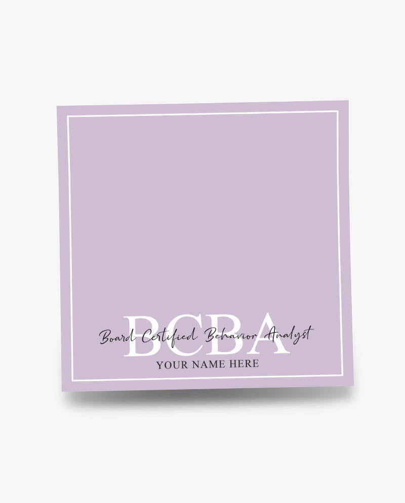 Personalized BCBA Sticky Note