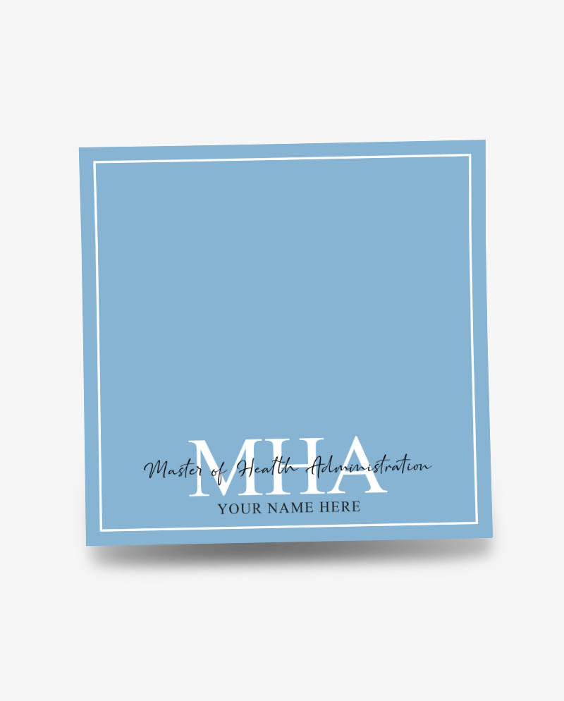 Personalized MHA Sticky Note Pad For Master of Healthcare Administration - 50 Sheets