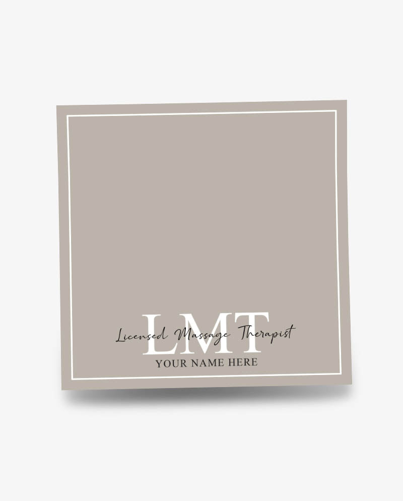 Personalized LMT Sticky Note Pad For Licensed Massage Therapist - 50 Sheets
