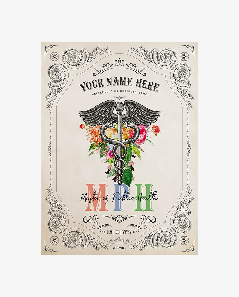 MPH Graduation Print For Master of Public Health