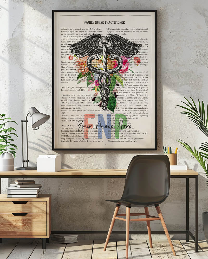 Personalized FNP print for Family Nurse Practitioner