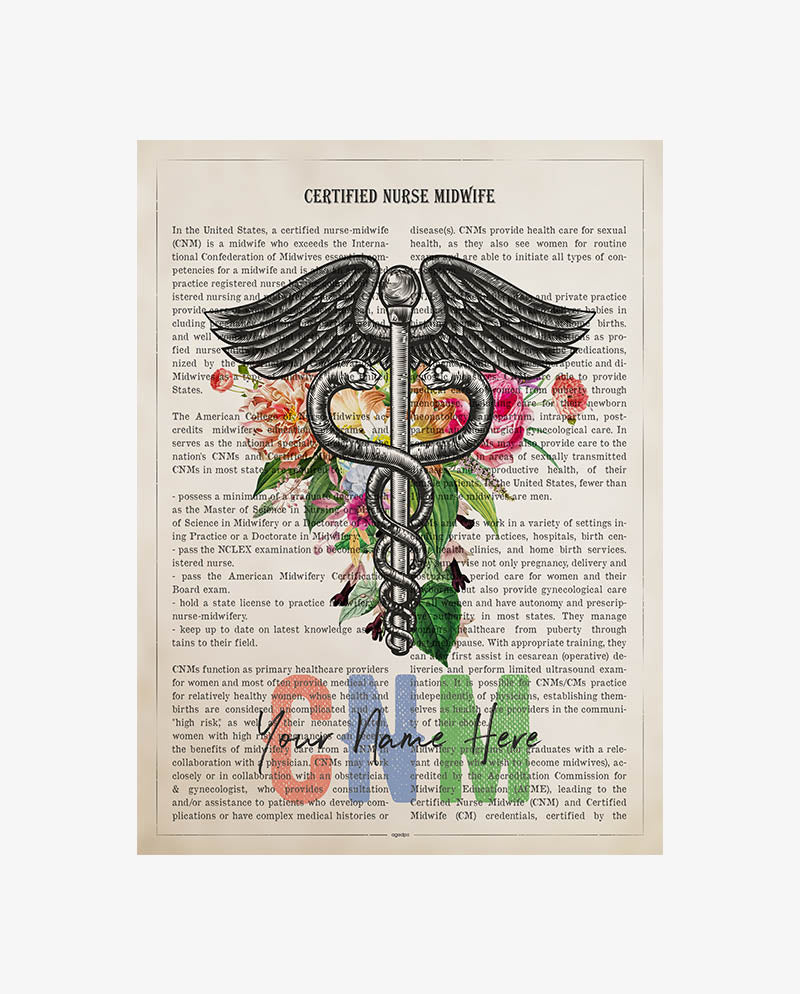 Personalized CNM Print for Certified Nurse Midwife