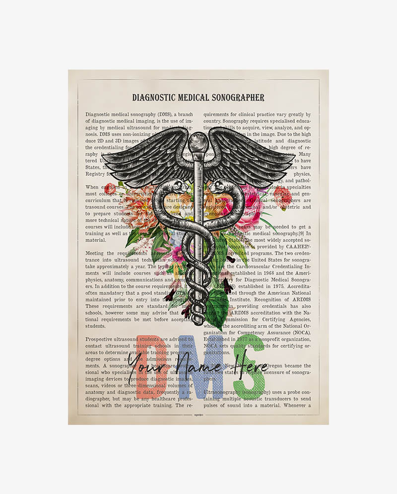 Personalized DMS print for Diagnostic Medical Sonographer