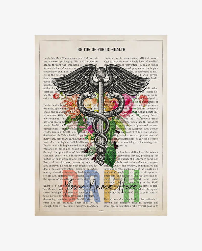 Personalized DrPH print for Doctor of Public Health