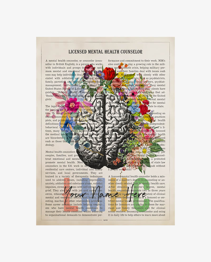 Personalized LMHC print for Licensed Mental Health Counselor