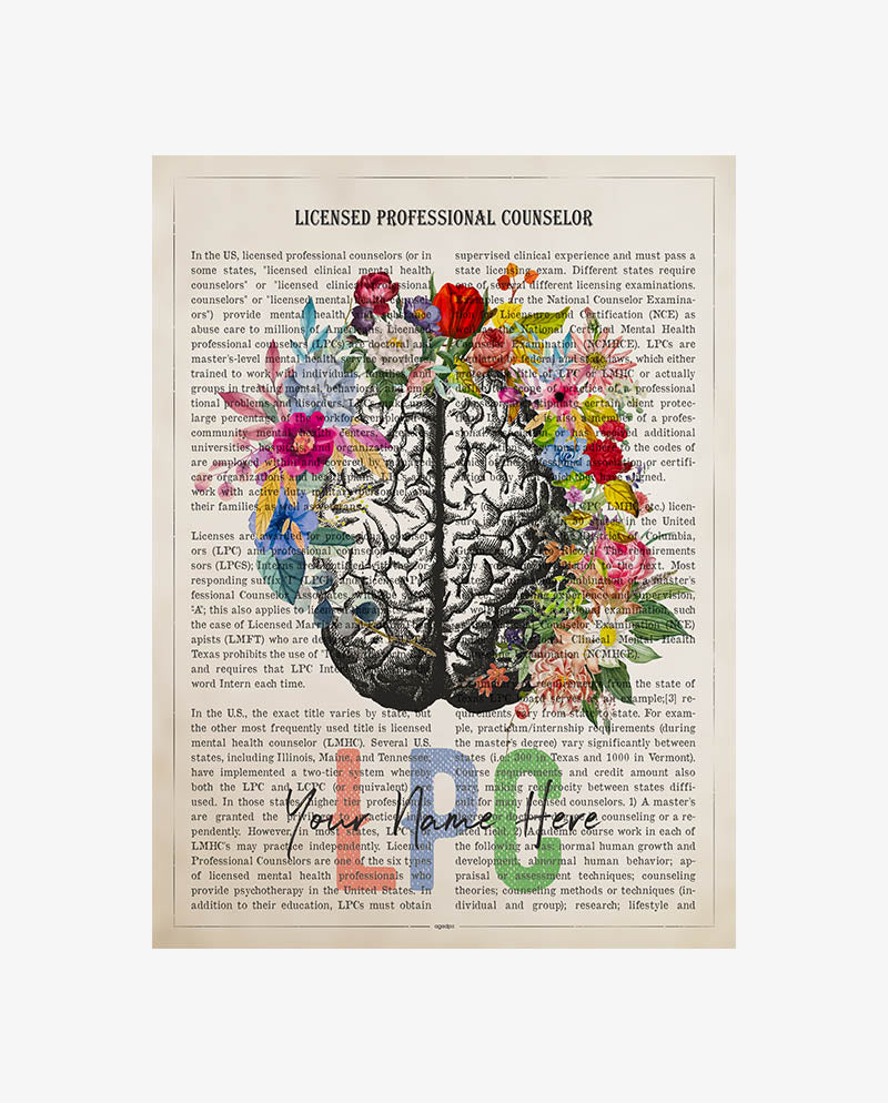 Personalized LPC print for Licensed Professional Counselor