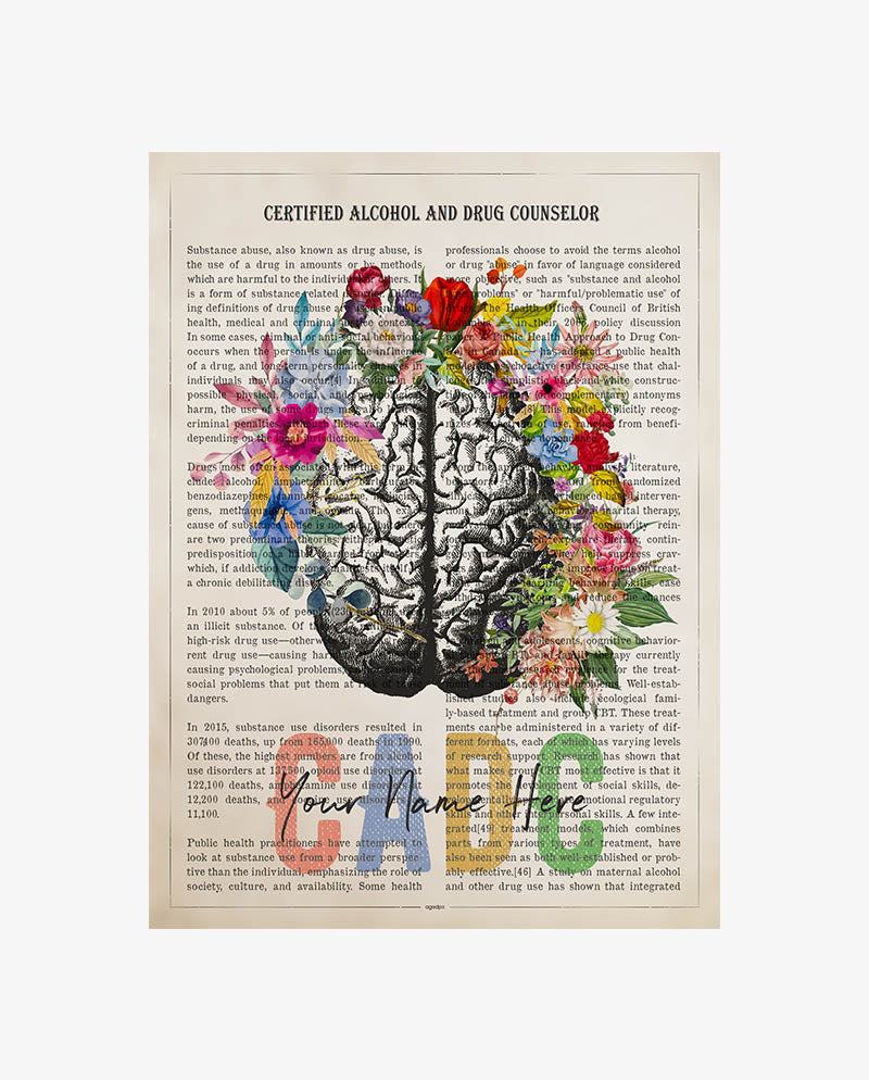 Personalized CADC print for Certified Alcohol and Drug Counselor