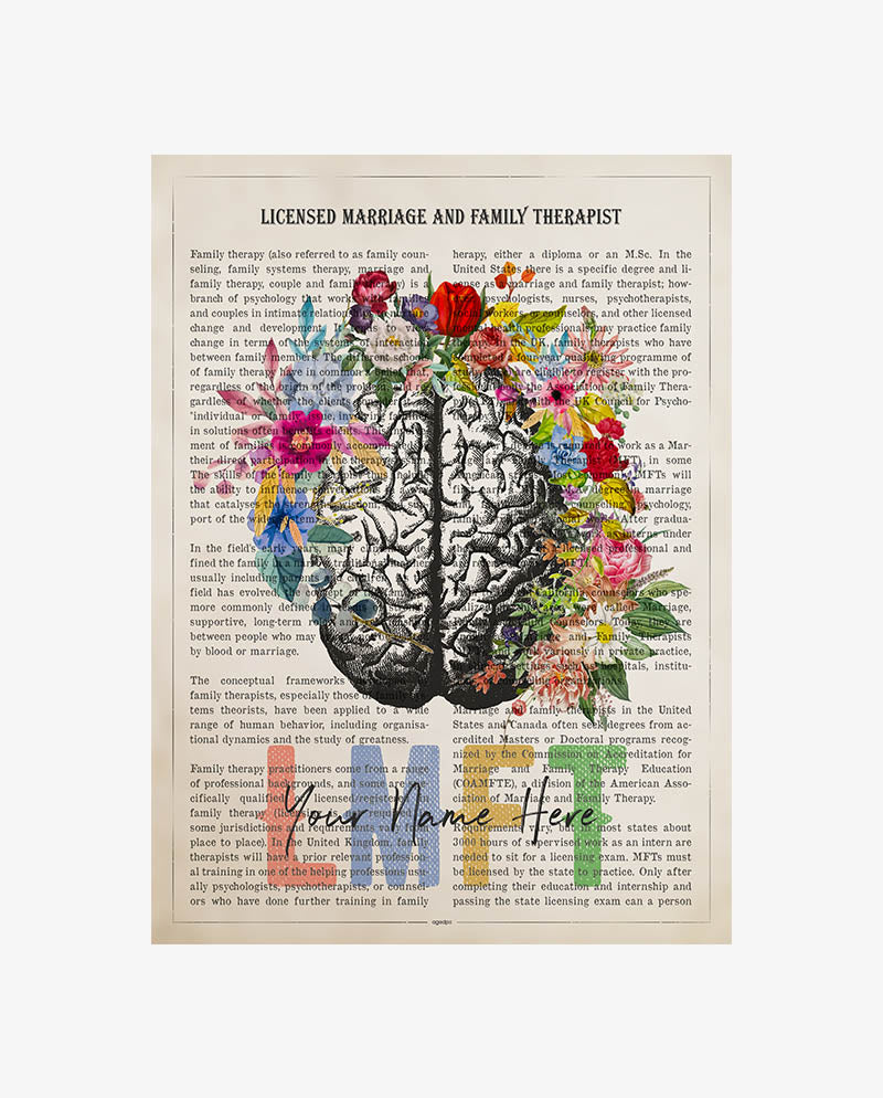 Personalized LMFT print for Licensed Marriage and Family Therapist