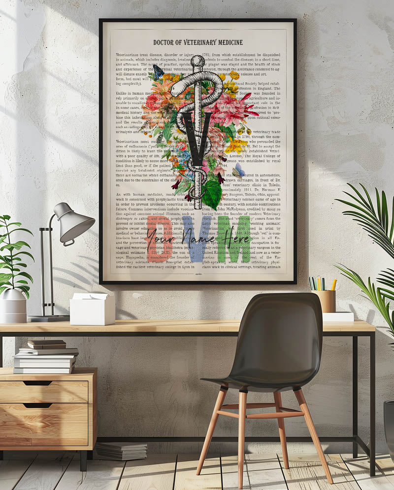 Personalized DVM print for Doctor of Veterinary Medicine