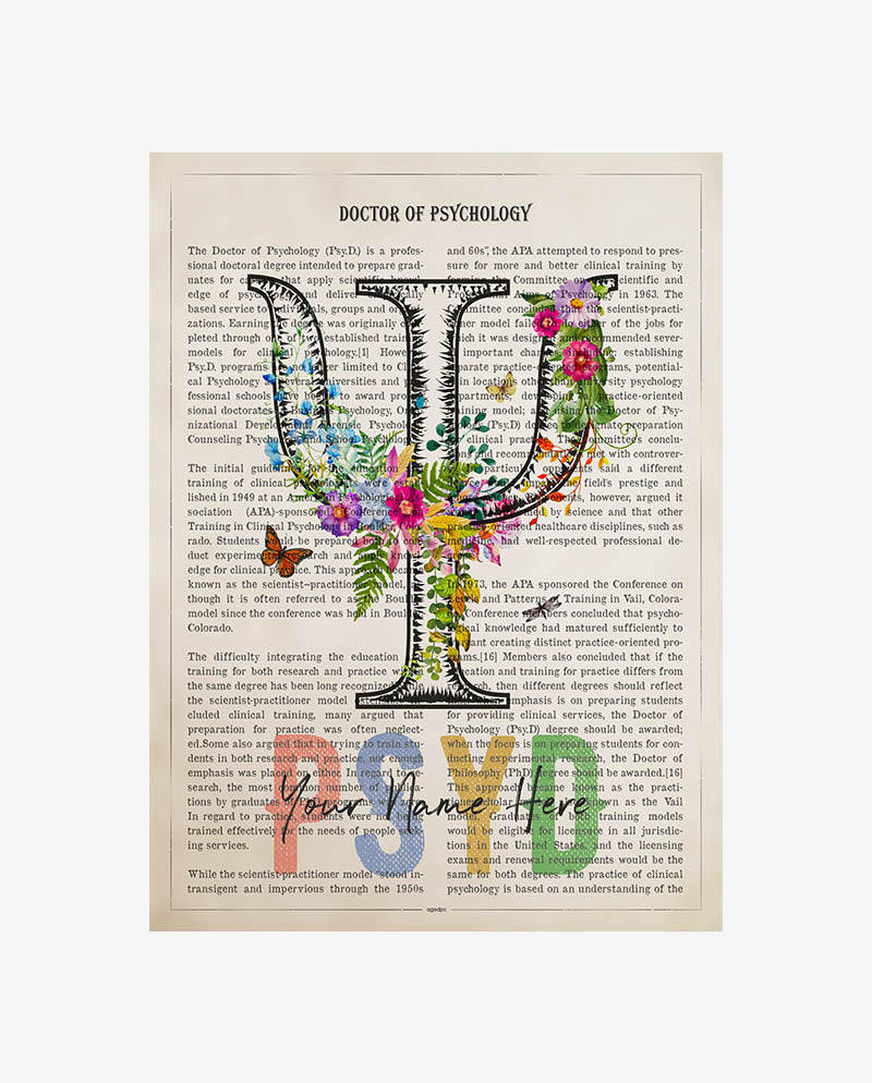 Personalized PSYD print for Doctor of Psychology