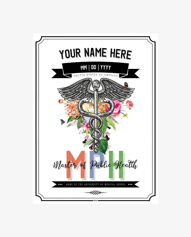 MPH Graduation Print For Master of Public Health