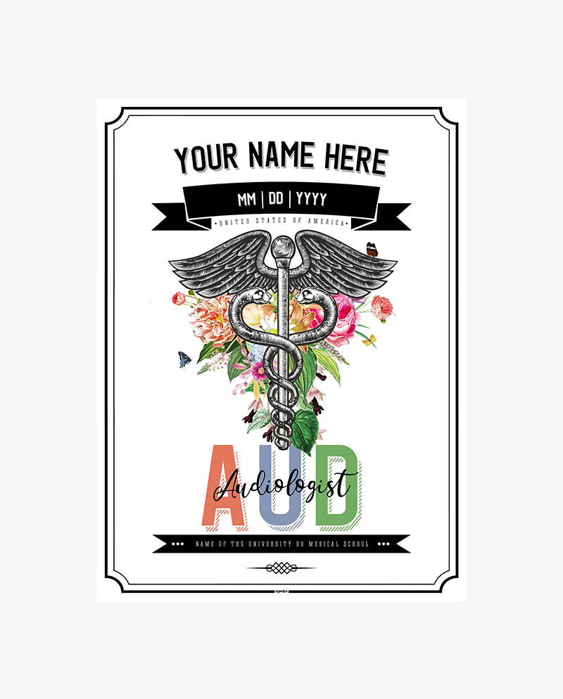 AUD Graduation Print For Audiologist
