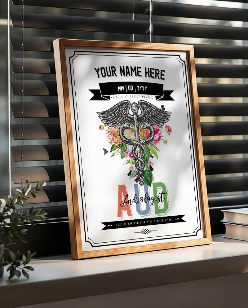AUD Graduation Print For Audiologist