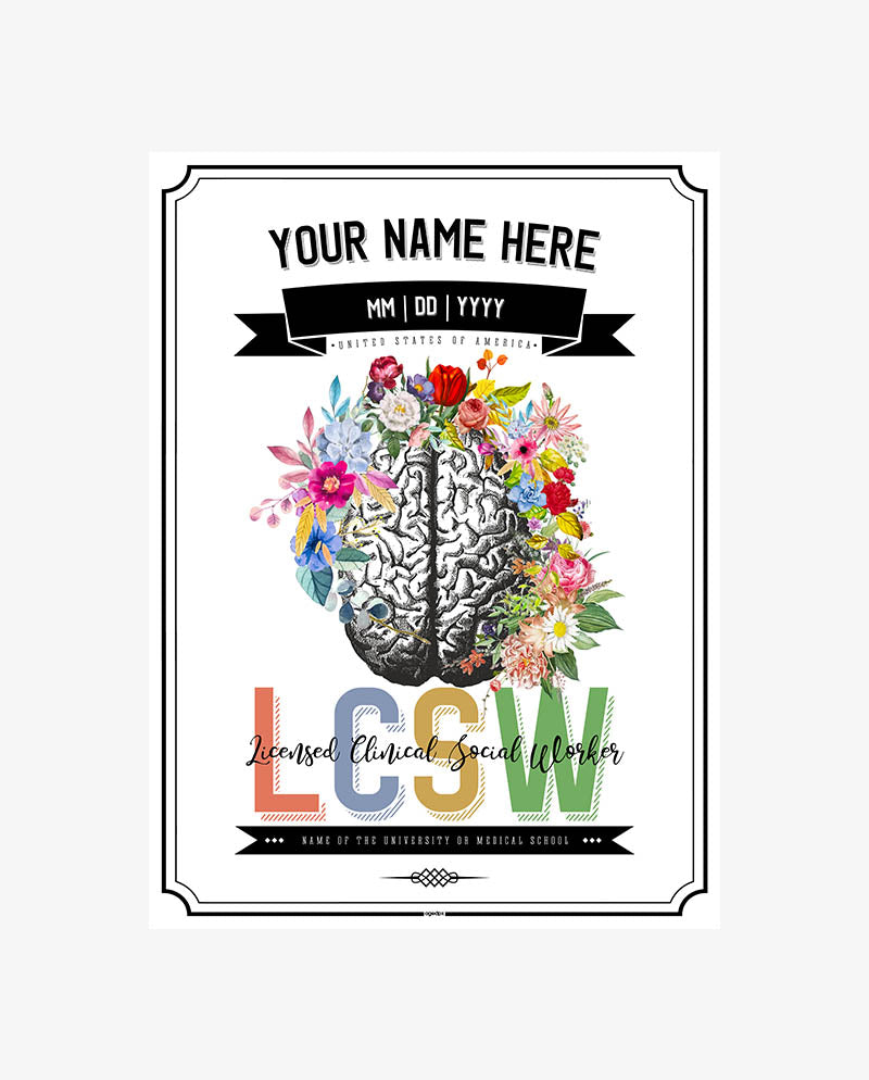 Personalized LCSW Wall Art