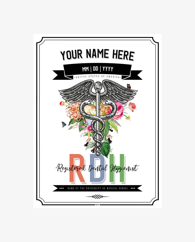 RDH Graduation Print For Registered Dental Hygienist