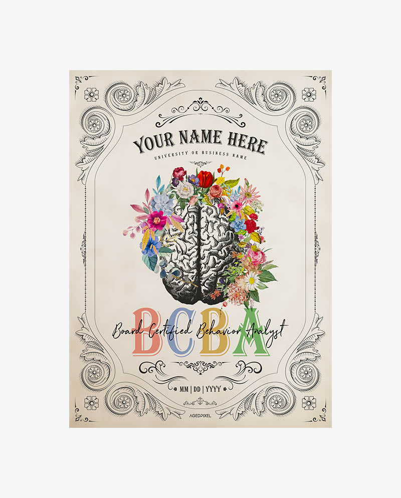 BCBA Graduation Print For Board Certified Behavior Analyst