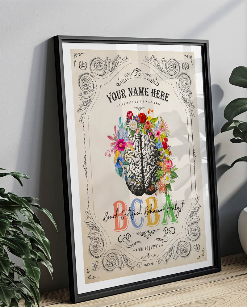 BCBA Graduation Print For Board Certified Behavior Analyst