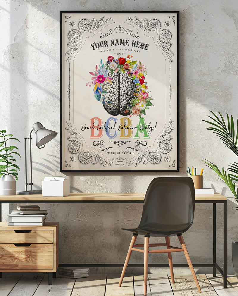 BCBA Graduation Print For Board Certified Behavior Analyst