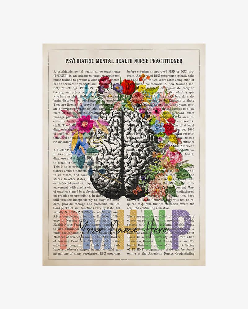 Personalized PMHNP print for Psychiatric Mental Health Nurse Practitioner