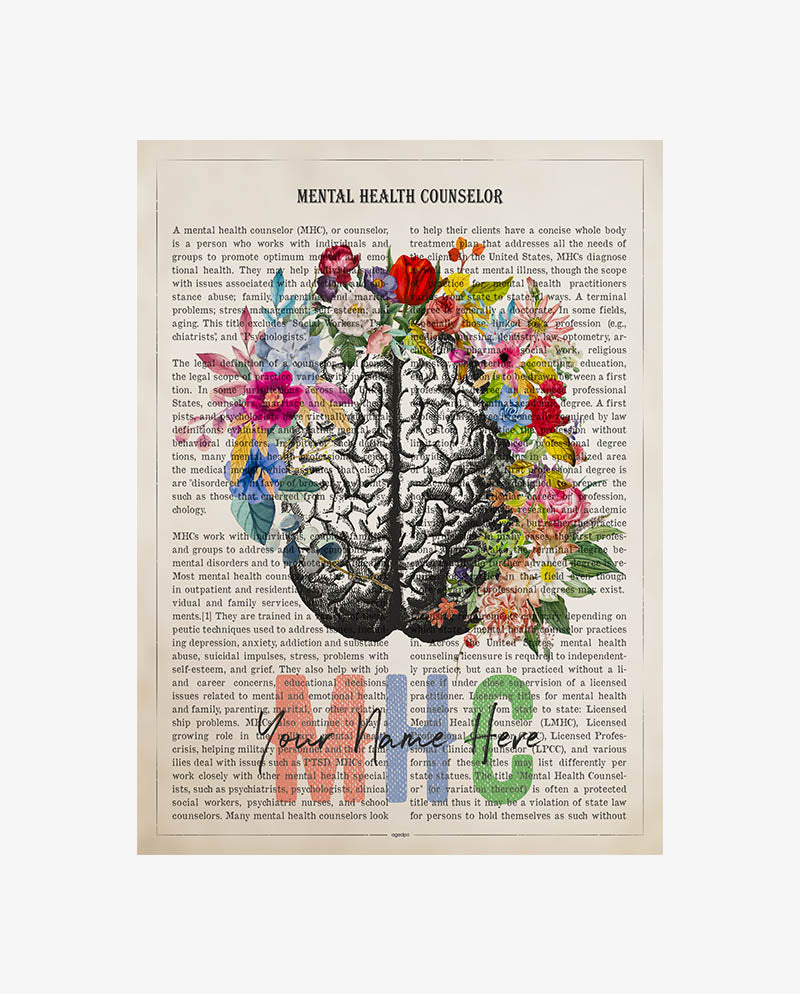 Personalized MHC print for Mental Health Counselor