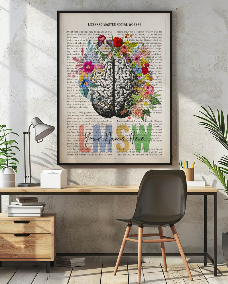 Personalized LMSW print for Licensed Master Social Worker