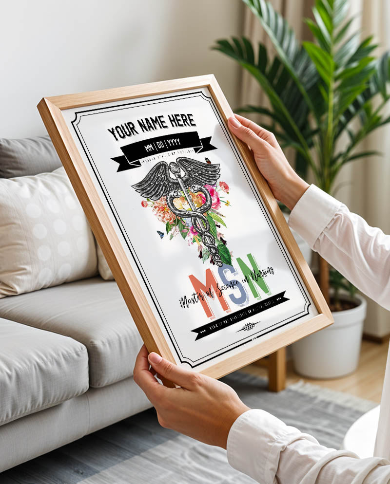 MSN Graduation Print For Master of Science in Nursing