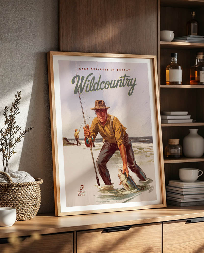 Retro Fishing Print