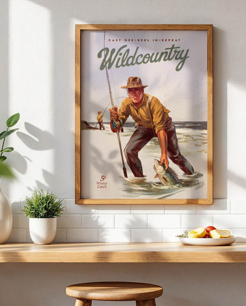 Retro Fishing Print