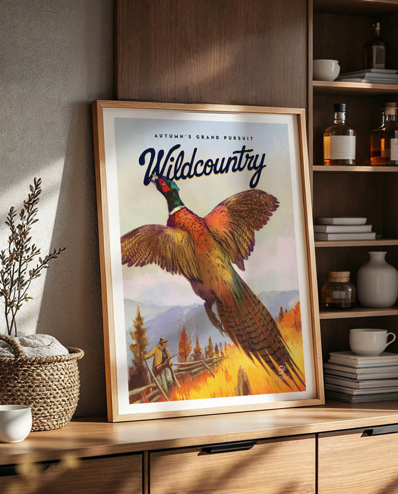 Retro Pheasant Hunting Print