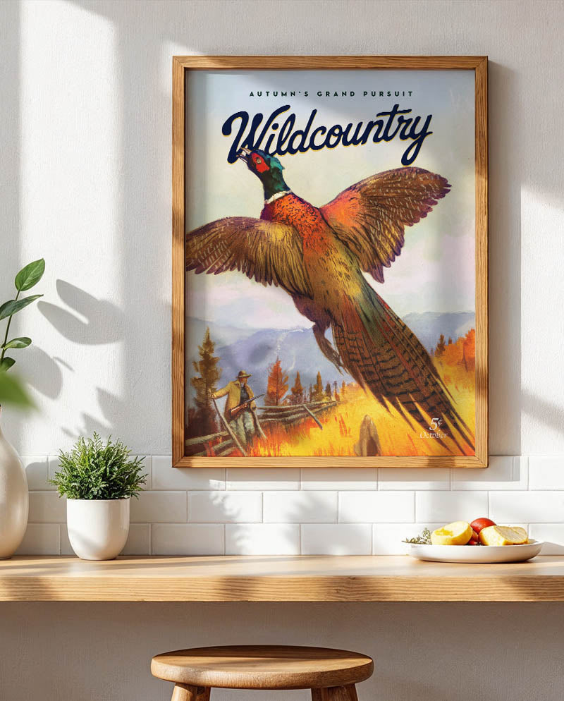 Retro Pheasant Hunting Print