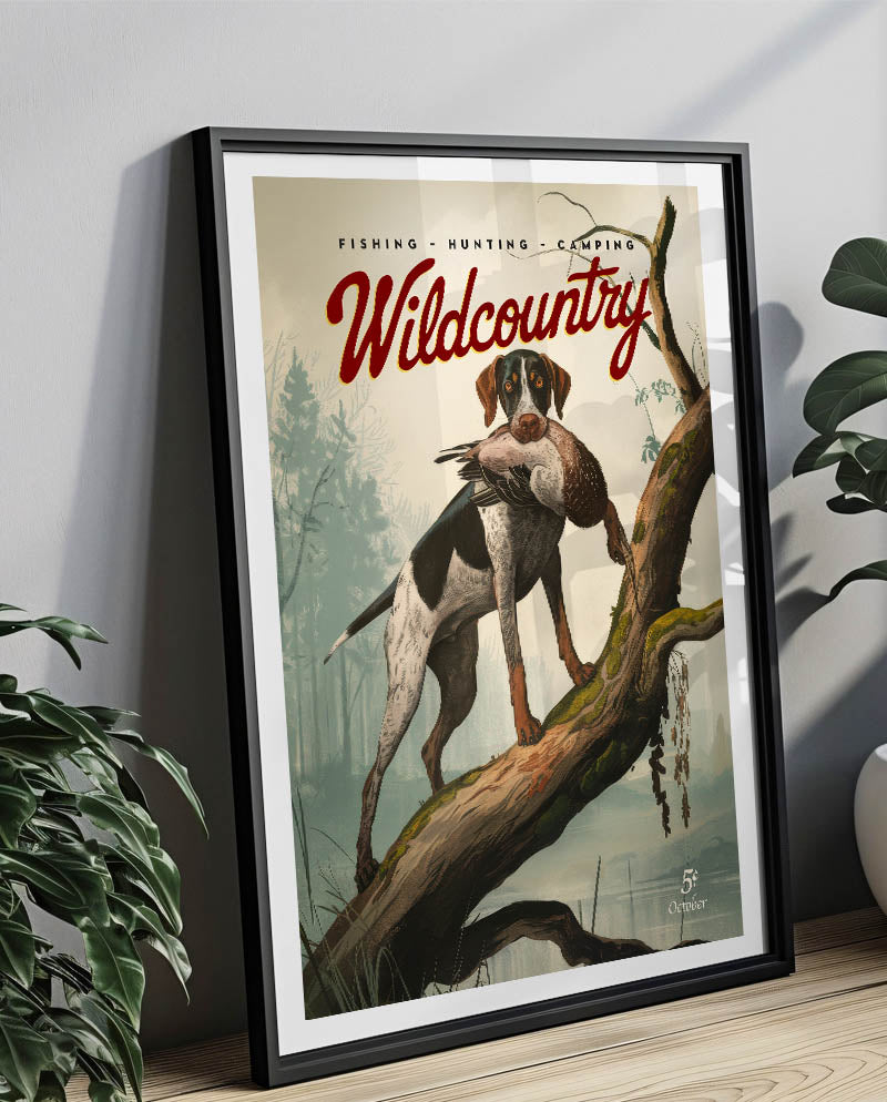 Retro Pointer Hunting Print