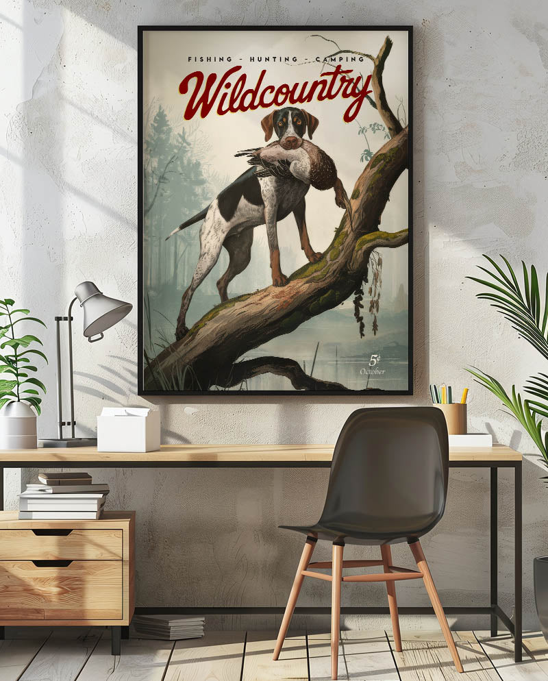 Retro Pointer Hunting Print