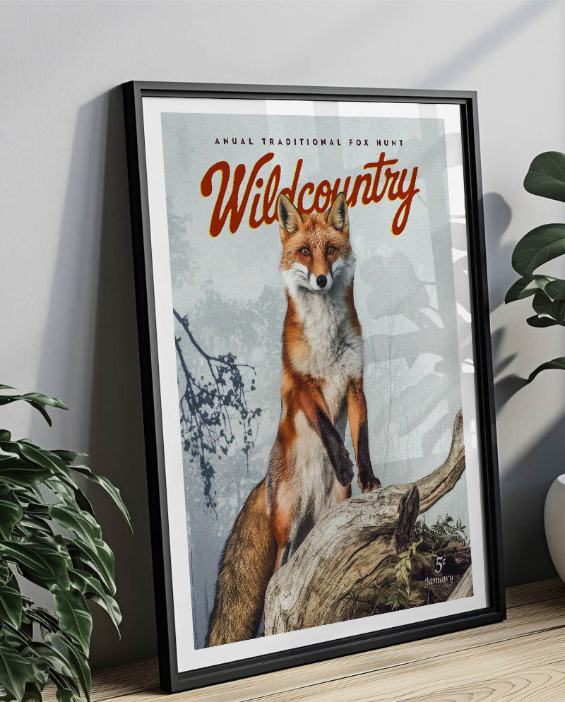 Retro Fox Hunt Print
