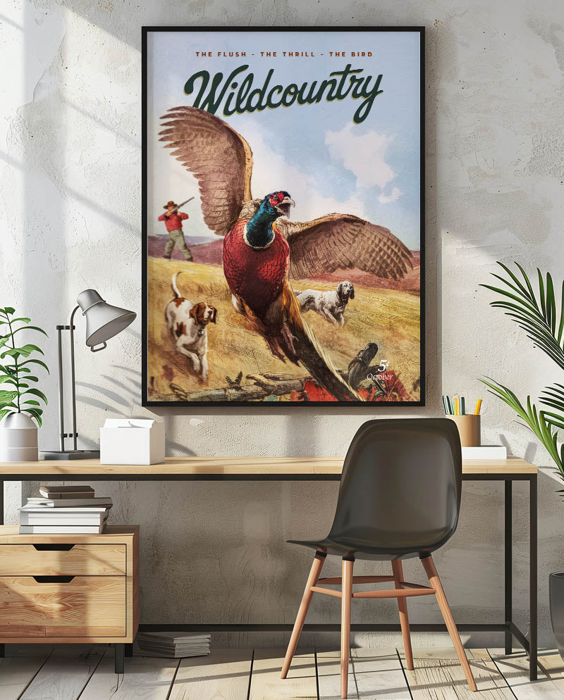 Retro Pheasant Hunting Print