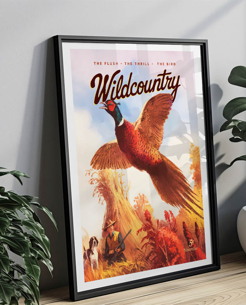 Retro Pheasant Hunting Print