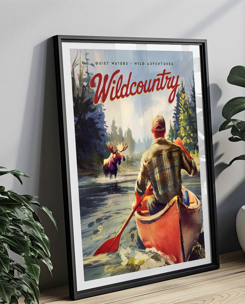 Retro Adventurous Wildlife Print