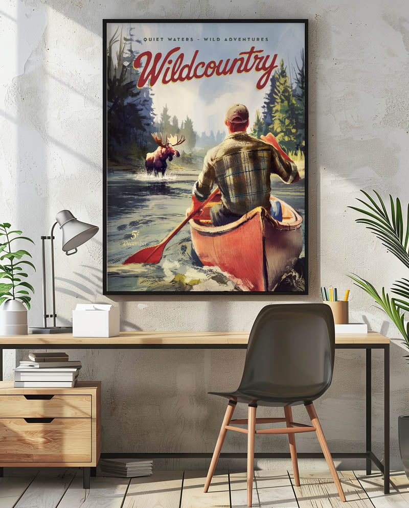 Retro Adventurous Wildlife Print