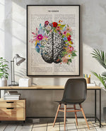 Brain Anatomy Flower Print