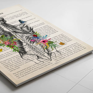 Muscles of the Back Anatomy with Flowers Print