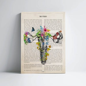 Uterus Anatomy with Flowers Print