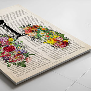 Lungs Anatomy With Flowers Print