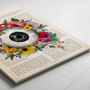 Eye Anatomy With Flowers Print