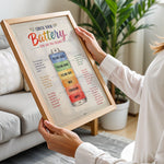 Check Your Battery Poster Feelings Check In Chart