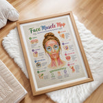 Facial Muscle Anatomy Poster Esthetician Wall Art