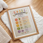 54321 Grounding Technique Poster Calm Corner Sensory Chart