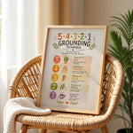 54321 Grounding Technique Poster Calm Corner Sensory Chart
